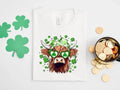 St Patrick's Day Highland Cow One Lucky Heifer Lucky Cow Lover Gift Shirt Unisex