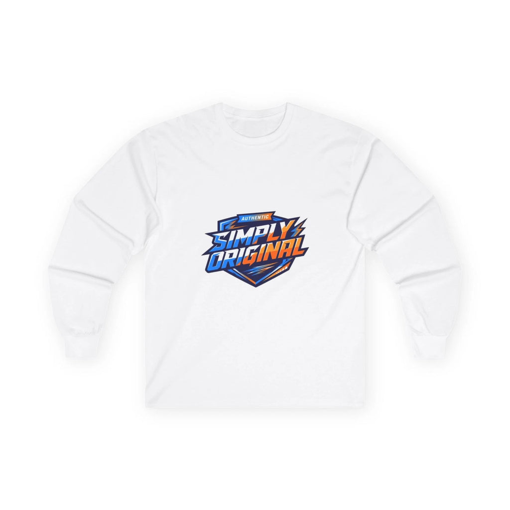 Simply Original Long Sleeve Tee — Retro Gamer Logo Graphic Shirt