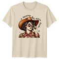 Retro Cowgirl Raising Hell Since Birth Western Style Graphic T-Shirt