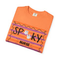 Comfort Colors Spooky Nurse T-shirt | Halloween Nurse Tee, Striped Creepy Design