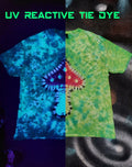UV Reactive Mushroom tie dye t shirt festival Rave top men's size S-5XL