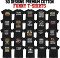Mens Funny T-Shirts Novelty Joke Top Sarcastic Birthday Tee Gift Black Shirt