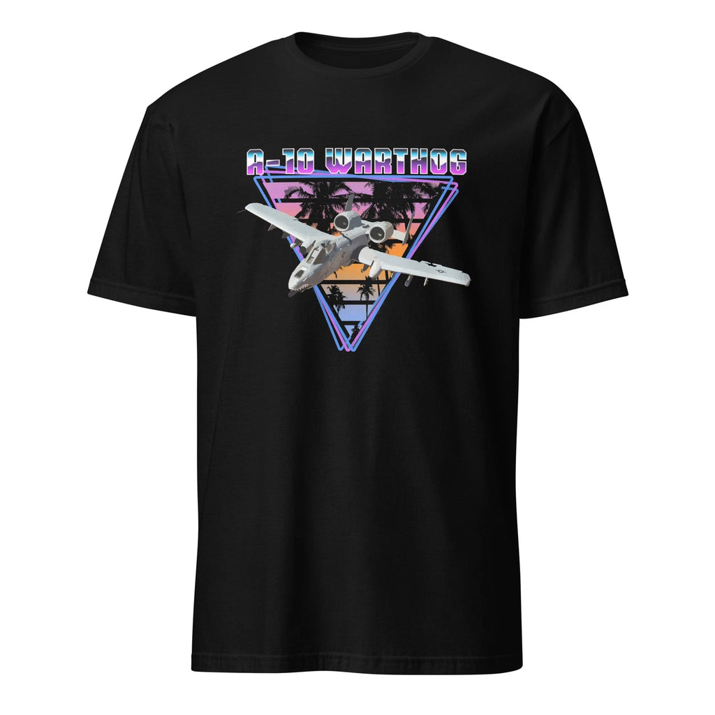 A-10 Warthog Retro Sunset T-Shirt | Military Jet Aviation Graphic Tee