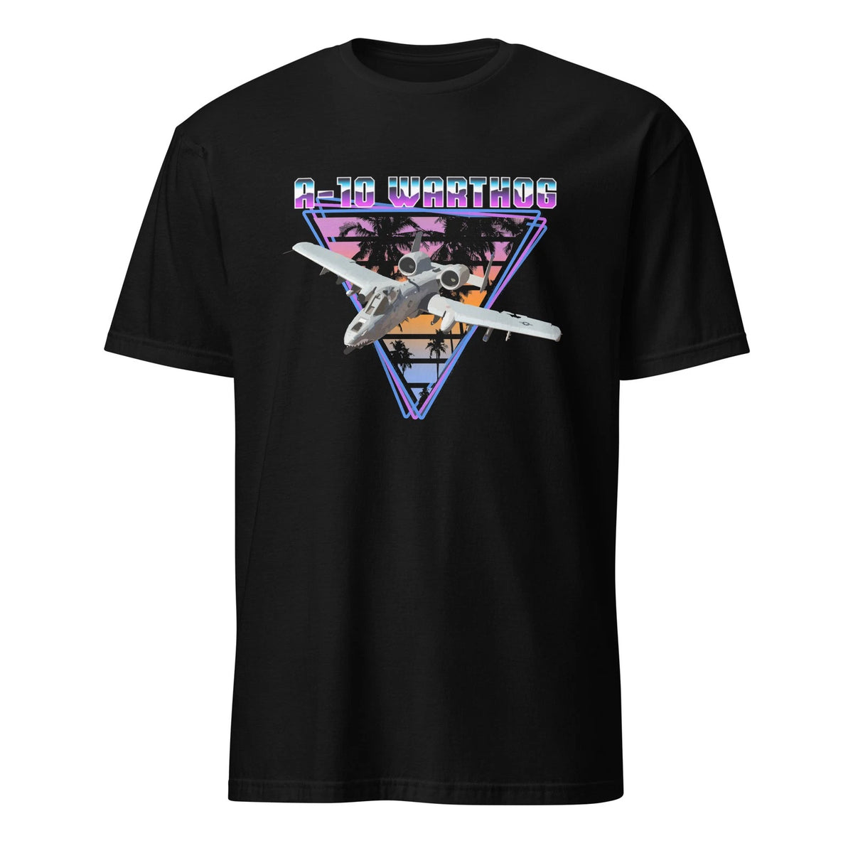 A-10 Warthog Retro Sunset T-Shirt | Military Jet Aviation Graphic Tee