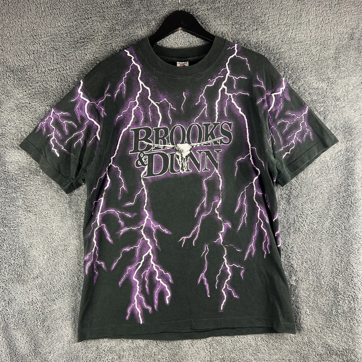 Vintage Brooks and Dunn Lightning Rodeo Concert Tour T-Shirt L Country 1993 AOP
