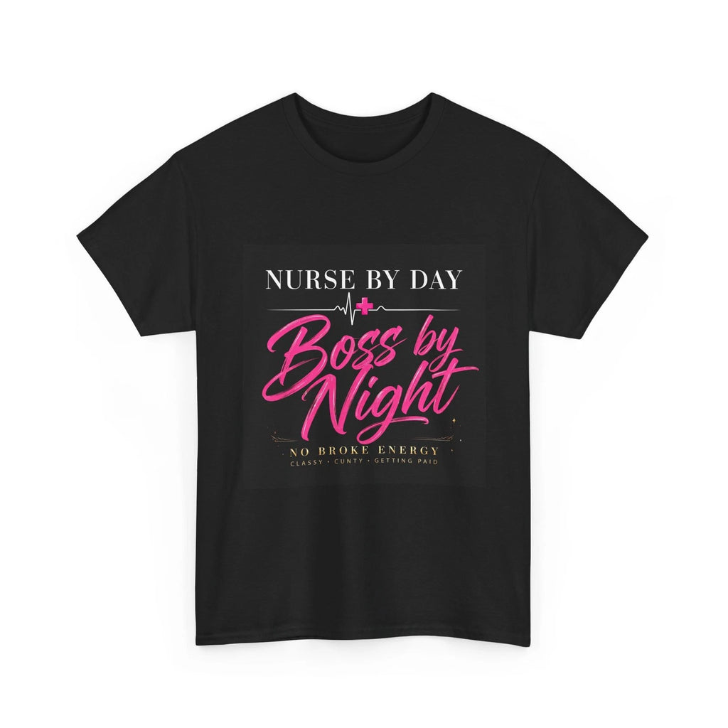 Funny Nurse Shirt Women Nurse by Day Boss by Night Tee RN CNA LPN Gift