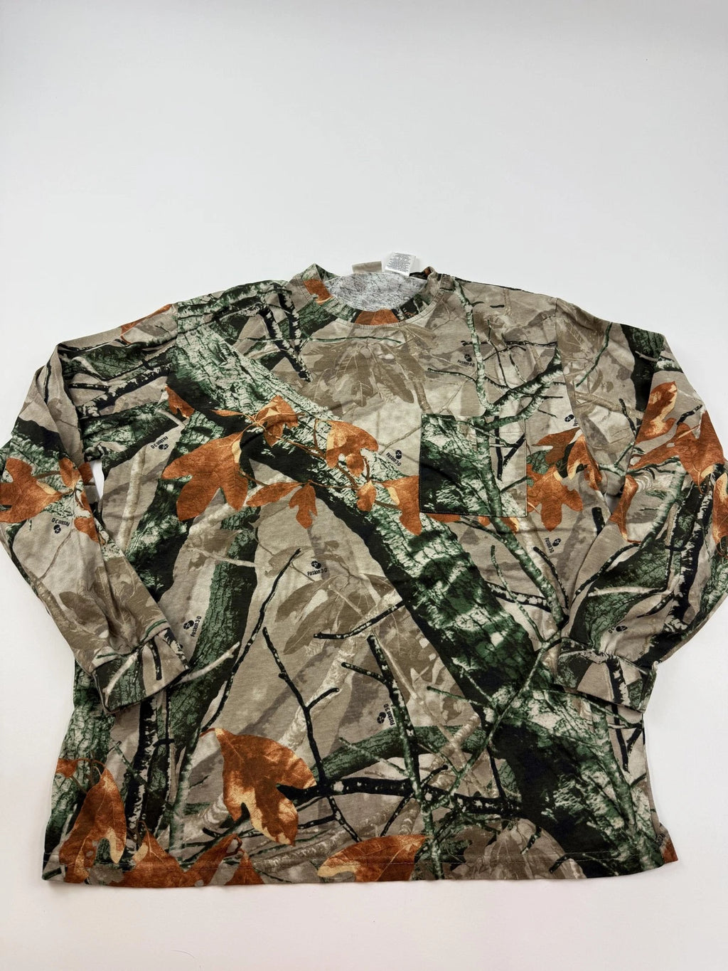 Outfitters Ridge Shirt Mens XL Green Camo Long Sleeve Pocket Tee Hunting Outdoor