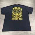 Union Welder T SHirt Mens 2XL Welder Engineers Need Heroes Too Black Tee Shop