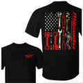 Men's Vintage Milwaukee Tools USA Flag Mechanic Cotton Graphic T-shirt