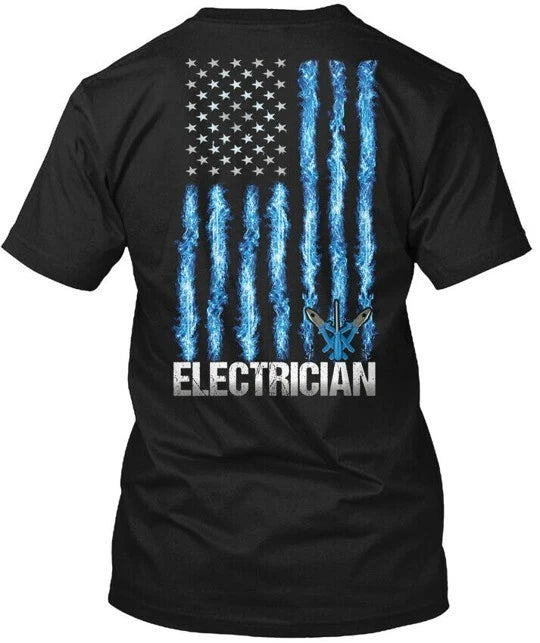 Proud Electrician - T-Shirt Made in the USA Size S to 5XL