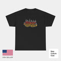 Think Skate Flames T-Shirt Fire 90s Vintage Grunge Y2K Throwback T Shirt Print