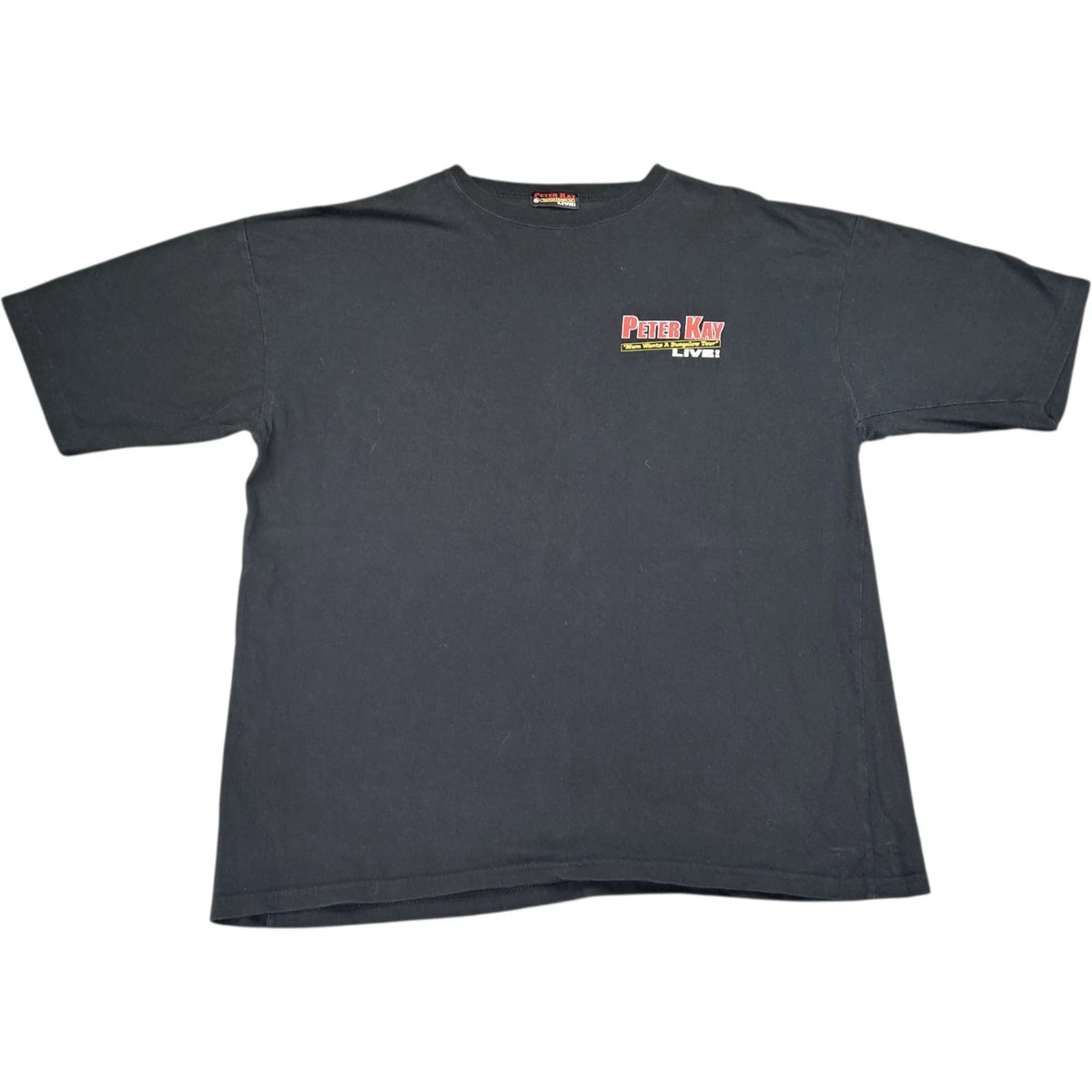 Peter Kay T Shirt XL Mens Black Mum Wants A Bungalow Tour Live Comedy Back Print