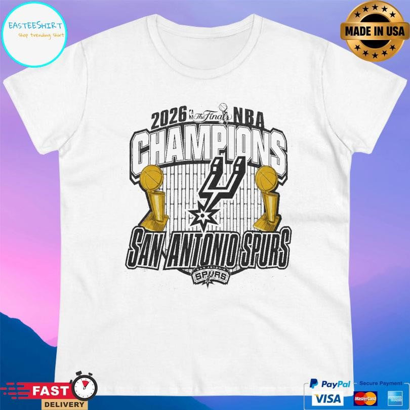 San Antonio Spurs 2026 Nba Finals Champions Trophy Graphic Shirt Unisex