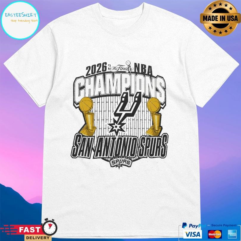 San Antonio Spurs 2026 Nba Finals Champions Trophy Graphic Shirt Unisex