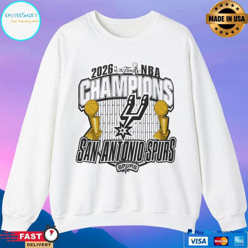 San Antonio Spurs 2026 Nba Finals Champions Trophy Graphic Shirt Unisex