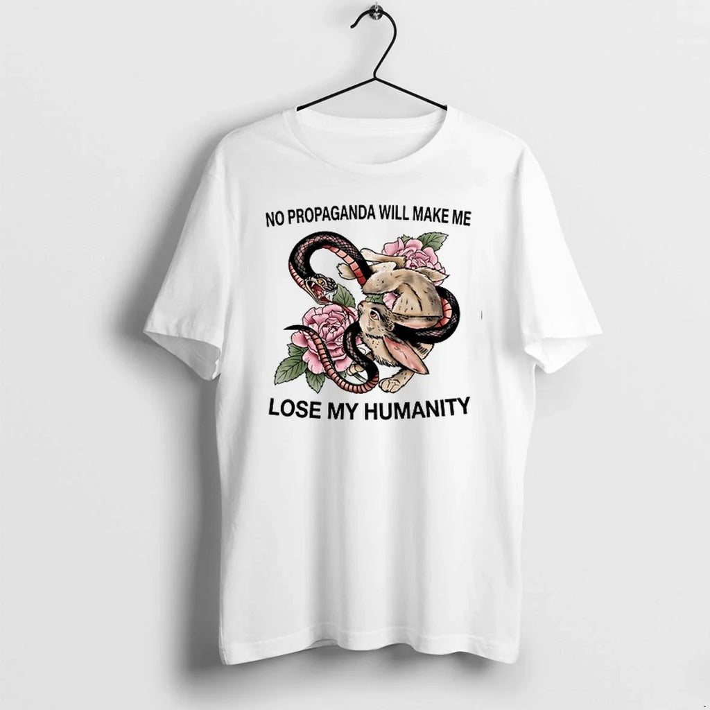 Snake And Rabbit No Propaganda Will Make Me Lose My Humanity 0 Tshirts Sweater Unisex
