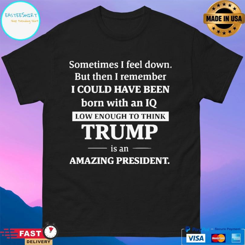 Sometimes I Feel Down But Then I Remember Funny Liberal Shirt Unisex