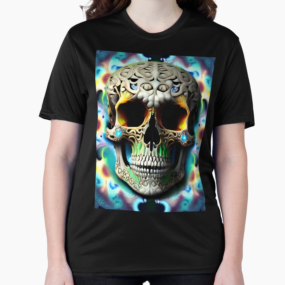 Skull Tie Dye Psychedelic Trippy Festival Hippie Graffiti Biker by Anticulture