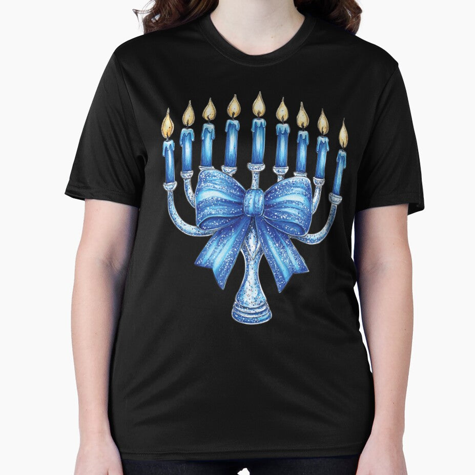 Coquette Hanukkah Glitter Menorah by kjanedesigns