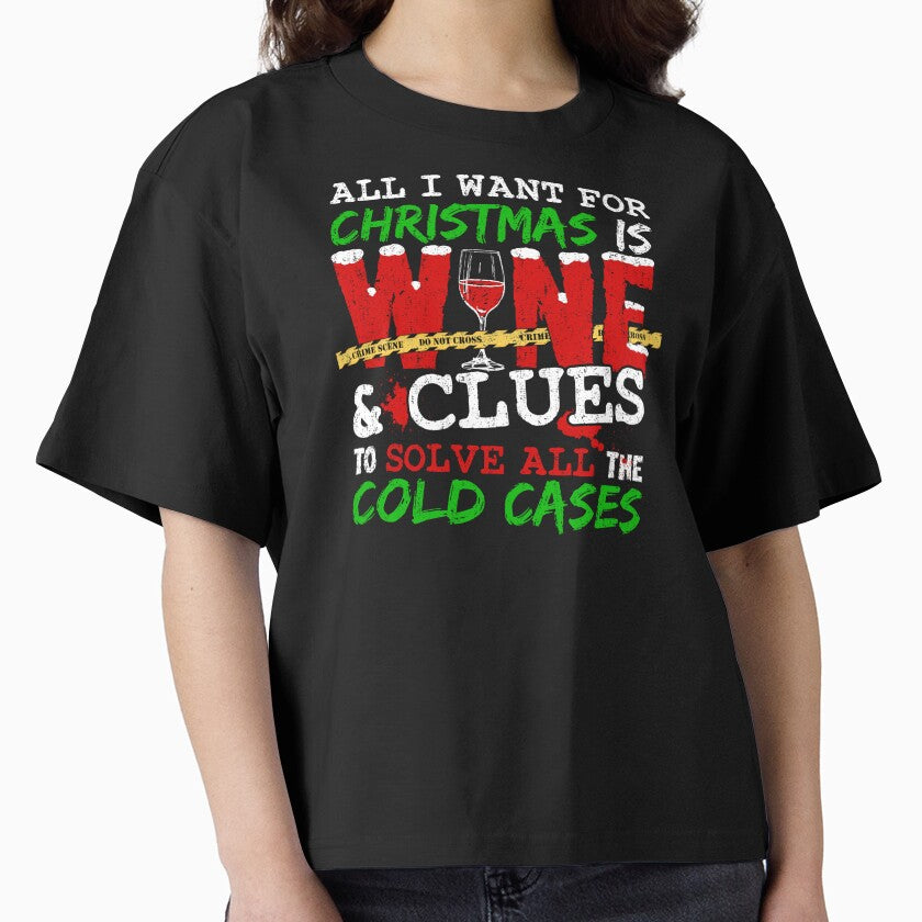 True Crime Gift Idea Wine & Christmas by phoxydesign