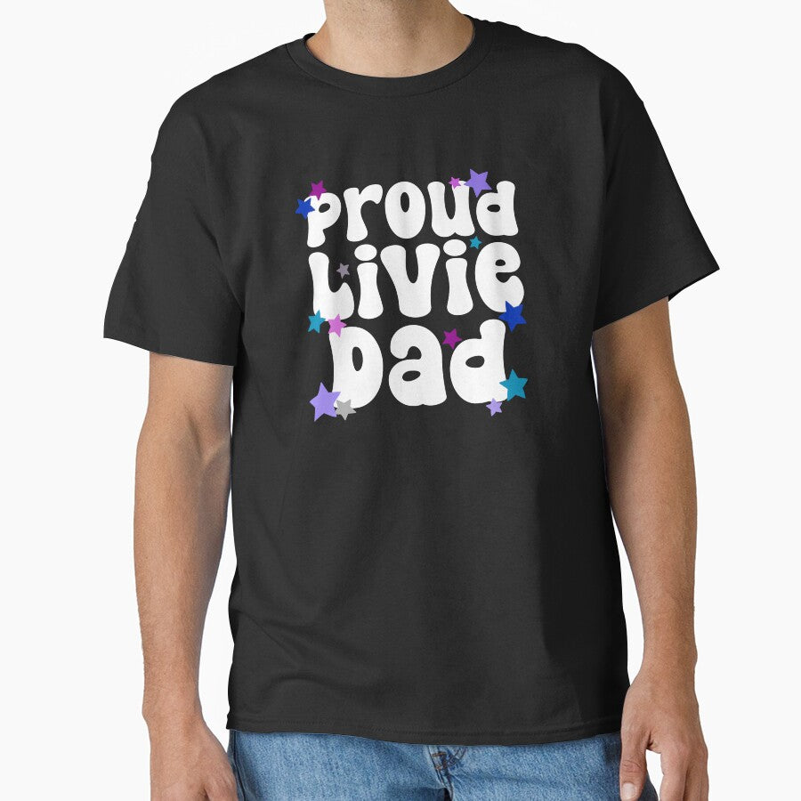 Proud Livie Dad (for dark clothing) by DjBubbleDesigns