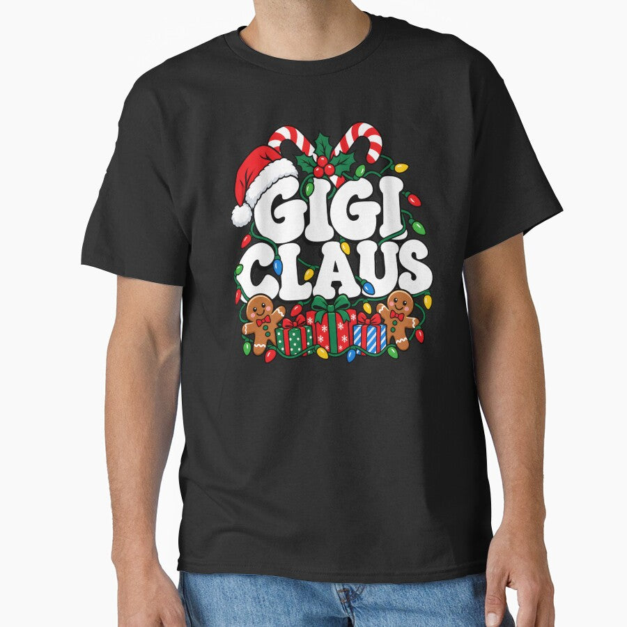 Gigi Claus Christmas Lights Santa Hat Grandma Nana Xmas by clothesy7