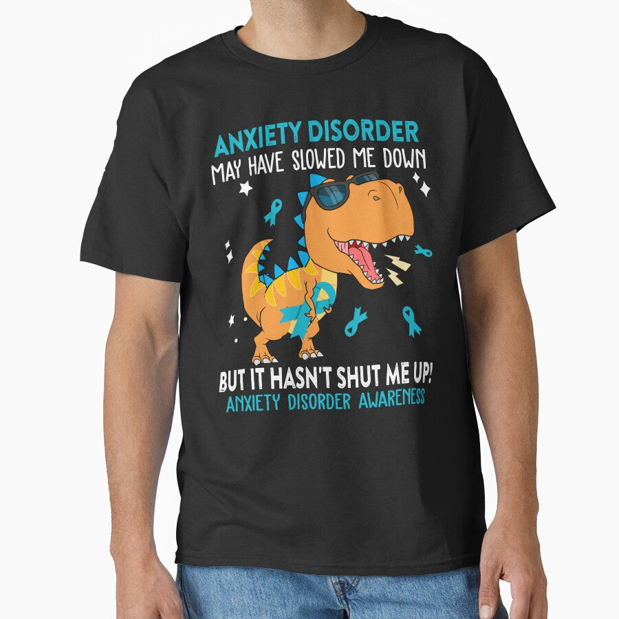 Anxiety Disorder Awareness Dinosaur Lover Anxiety Disorder Warrior Gift by Sabfit