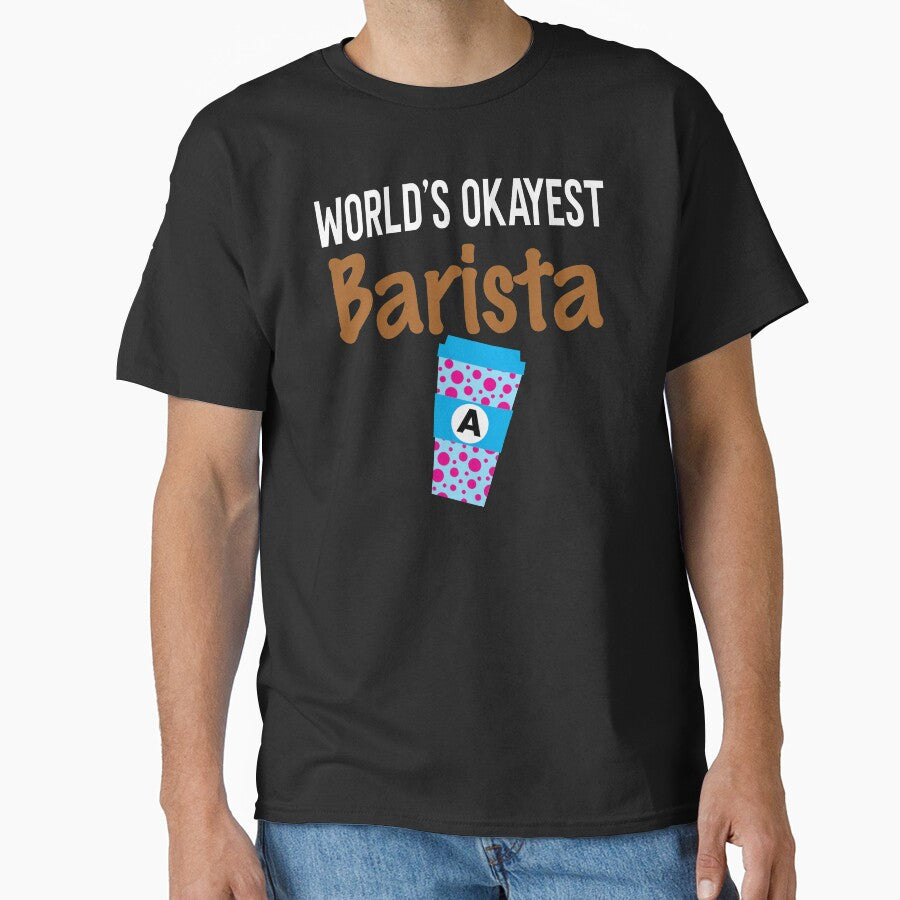 World's Okayest Barista Monogram A by ZiesMerch