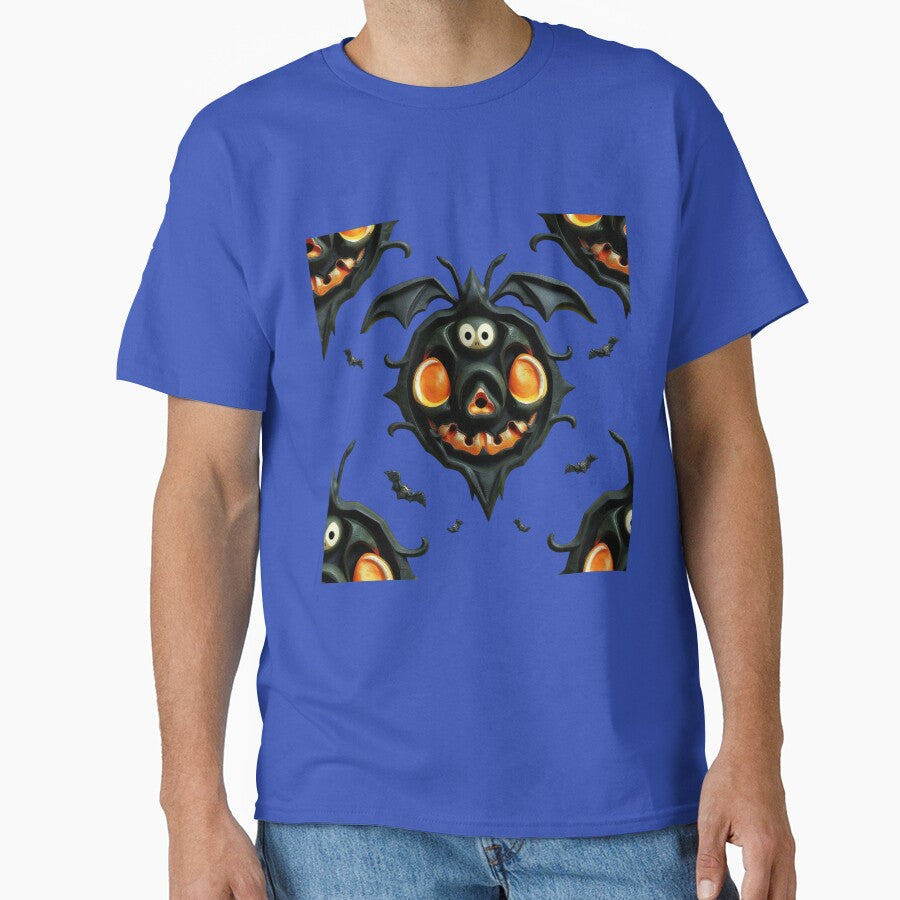 Dark Gothic Bat-Creature Halloween Seamless Pattern by TheGaliyaStudio