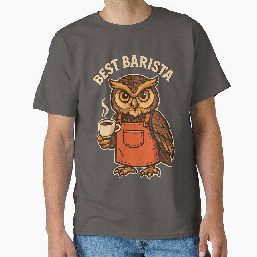 Best Barista – Owl Design for Night Shift Coffee Masters by Lyssarien