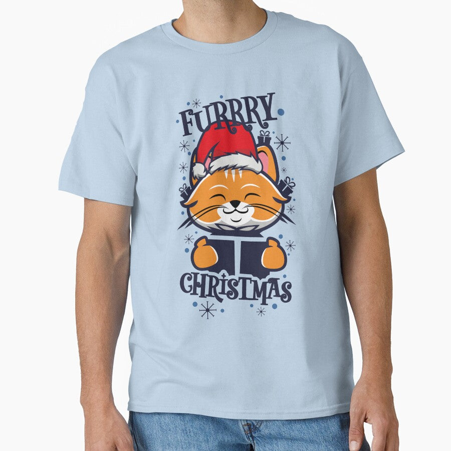 Furry Christmas Cute Santa Cat by Plant On Demand