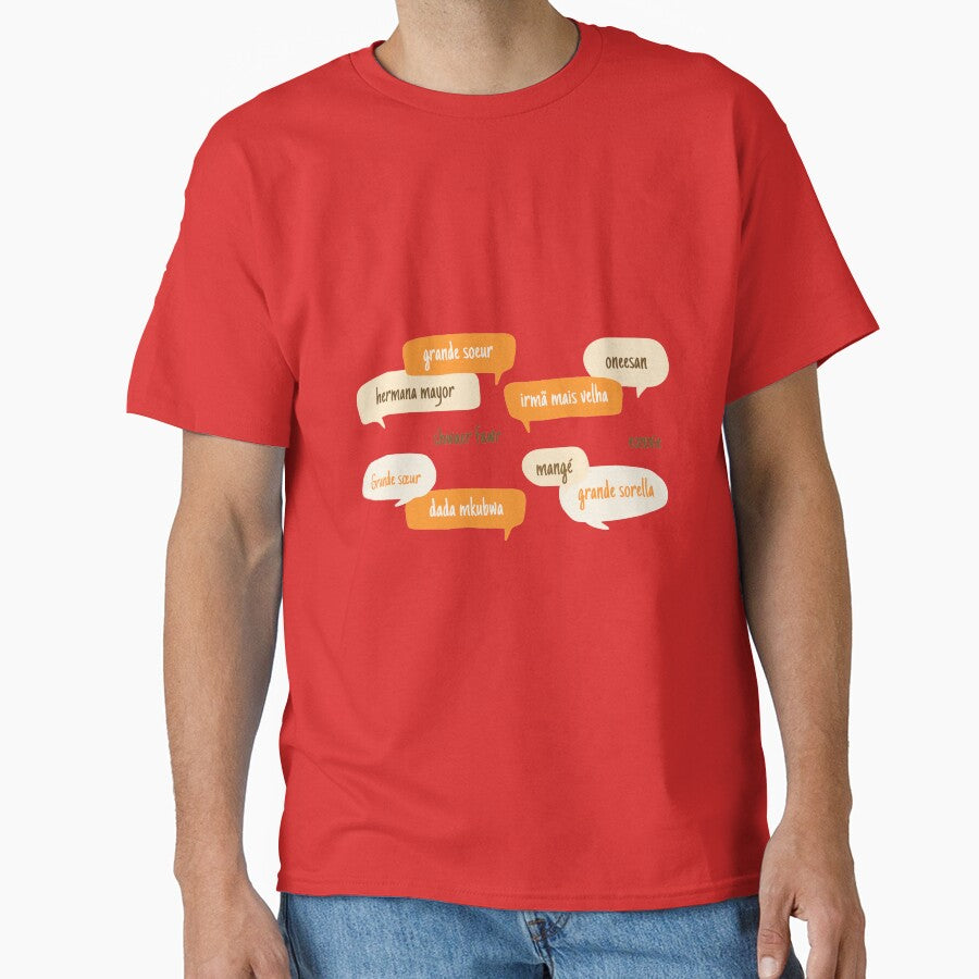 Yellow Orange Pink Tongues Big Sister Soft Organic T Shirt by AutomationDataCamp ⭐⭐⭐⭐⭐