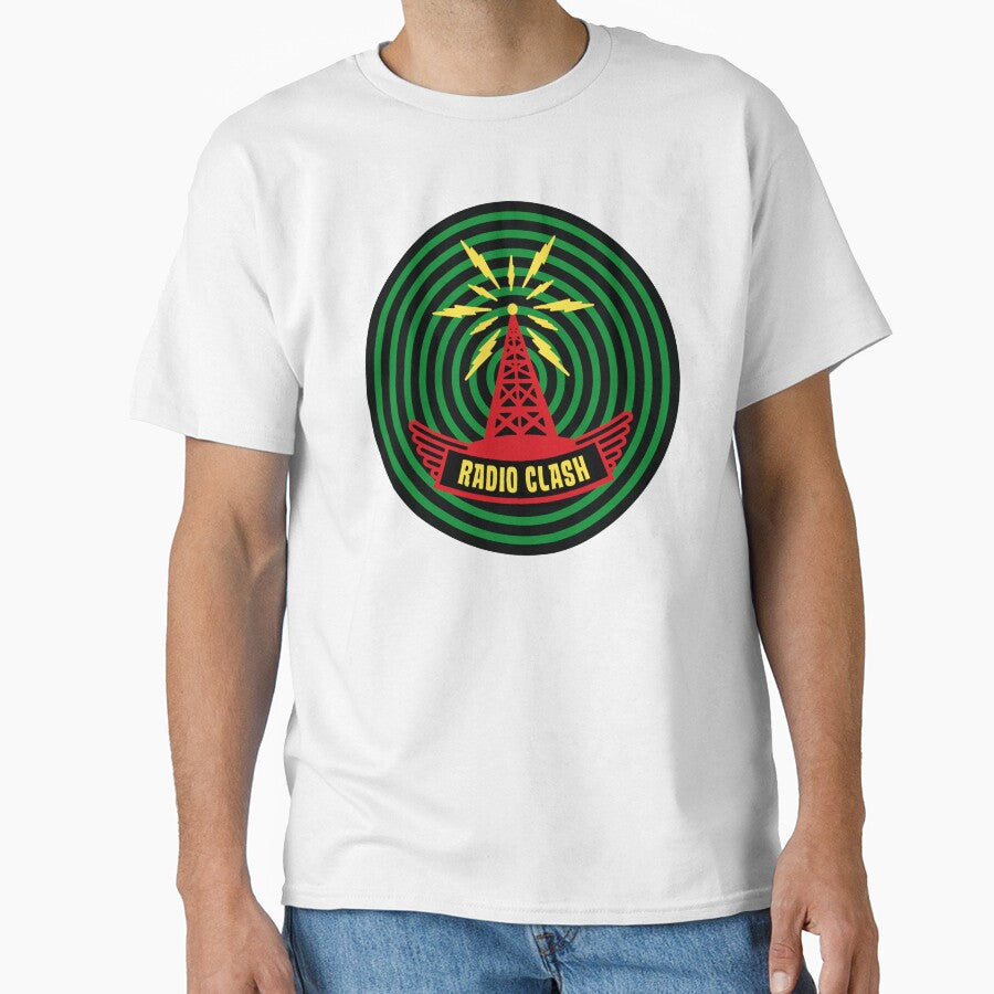 1980s Vintage Style British Punk Rock Radio Clash Retro Graphic by wmxdesign Unisex
