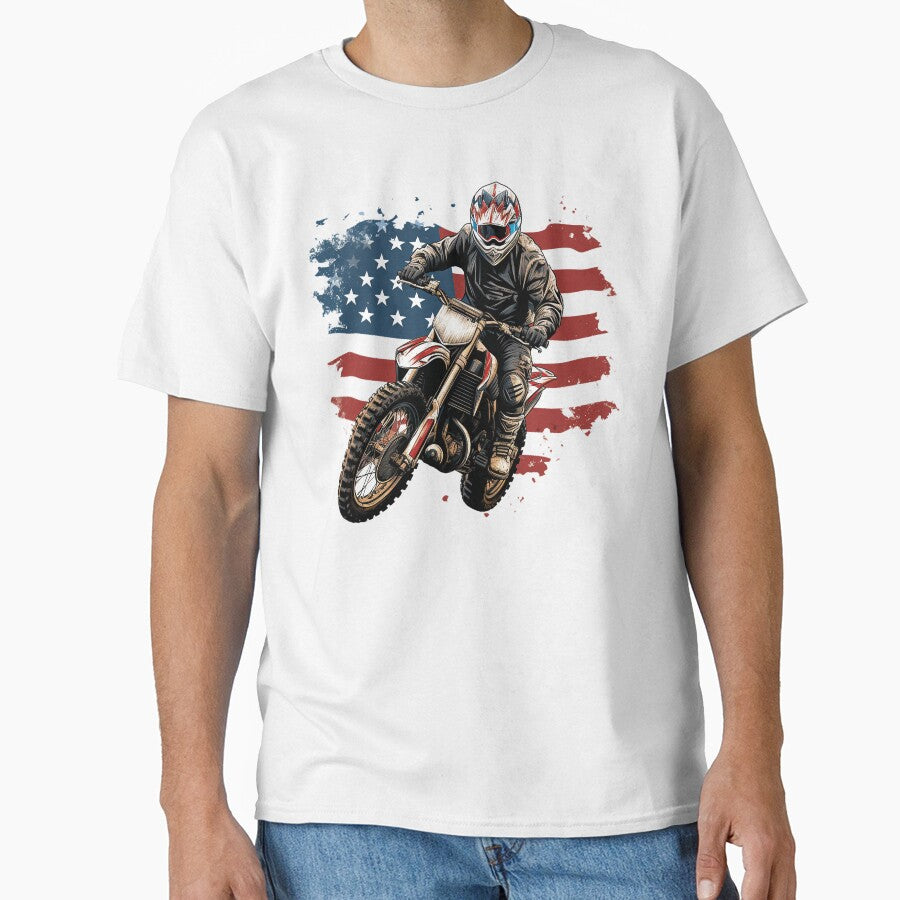 Motocross Us Flag Design | PNG Sublimation. by JhazAineArtShop