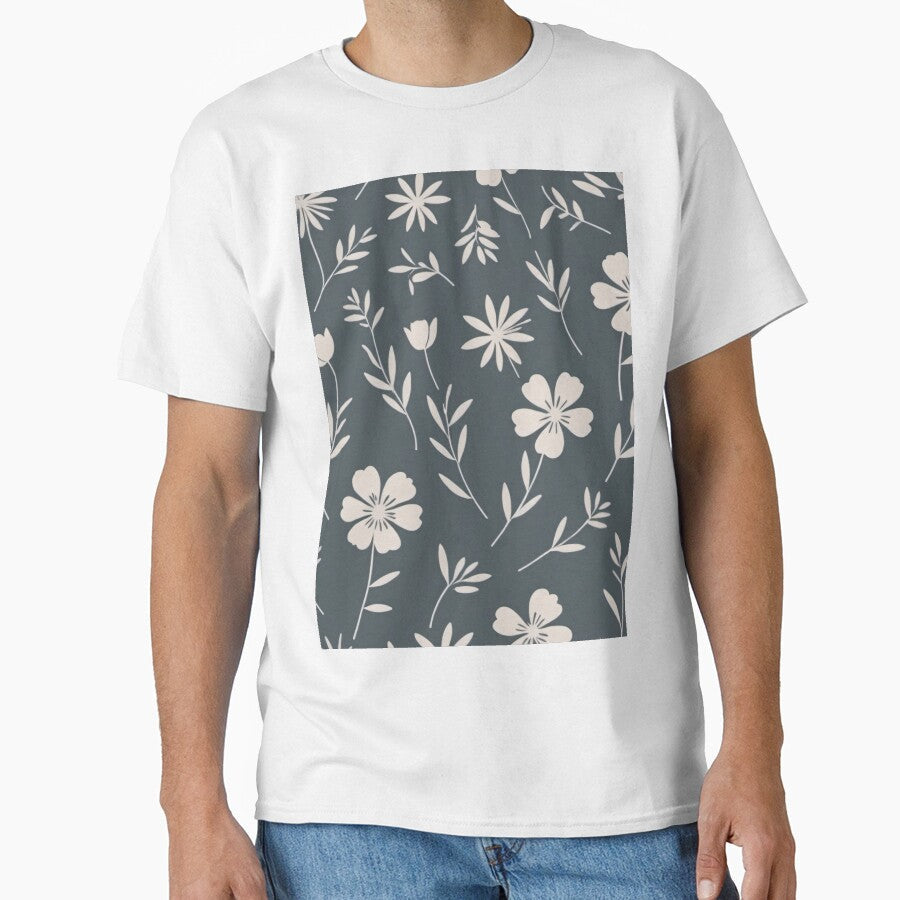 Minimalist Silhouettes Floral Pattern by SeamPix Unisex