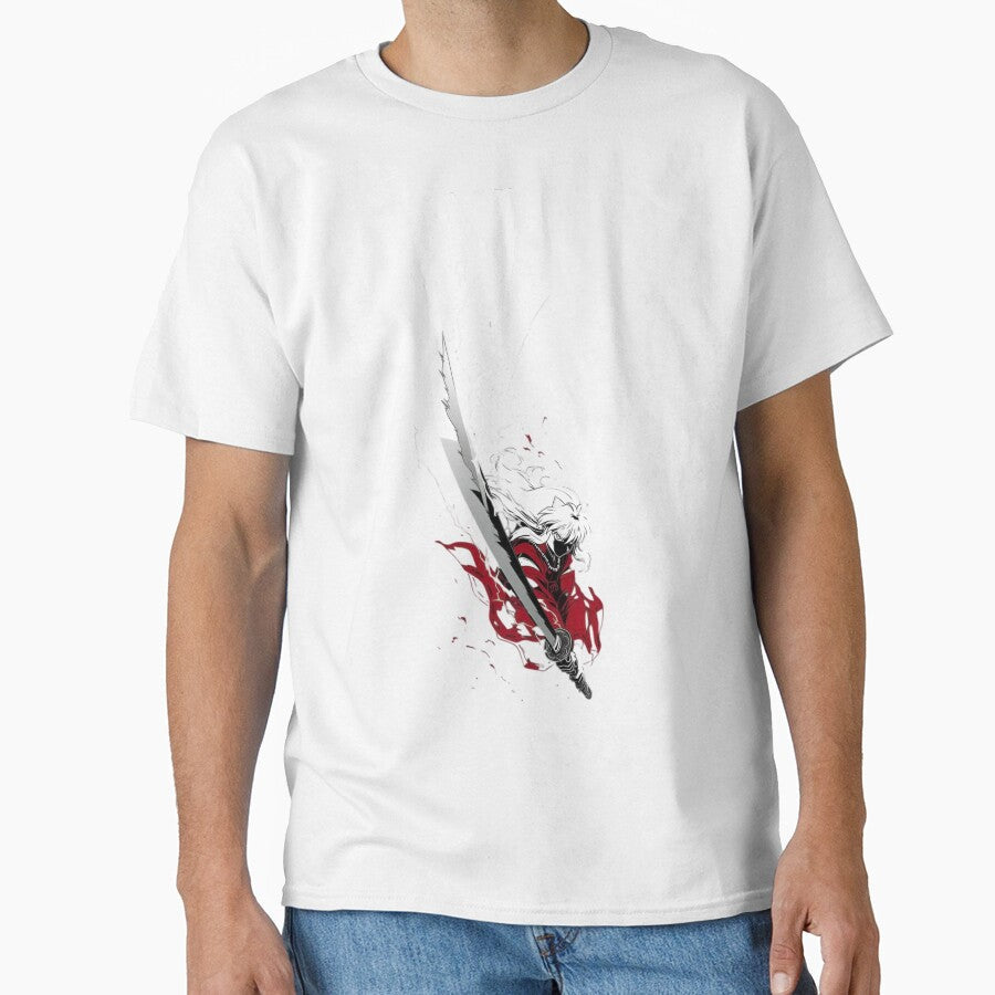 Inuyasha | White Hair Sword Fighter, Dark Aesthetic Manga Art by Dyan4 Unisex