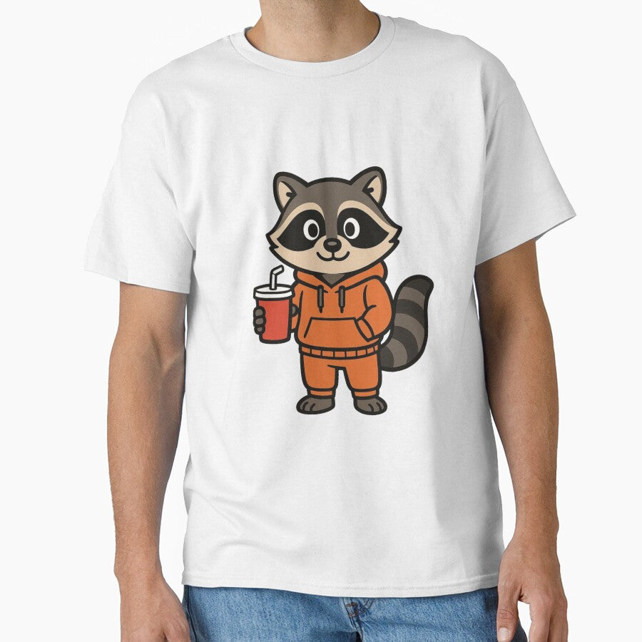 Cheeky Raccoon in Hoodie and Sweatpants – Funny Cartoon Style by Confuzz1ed
