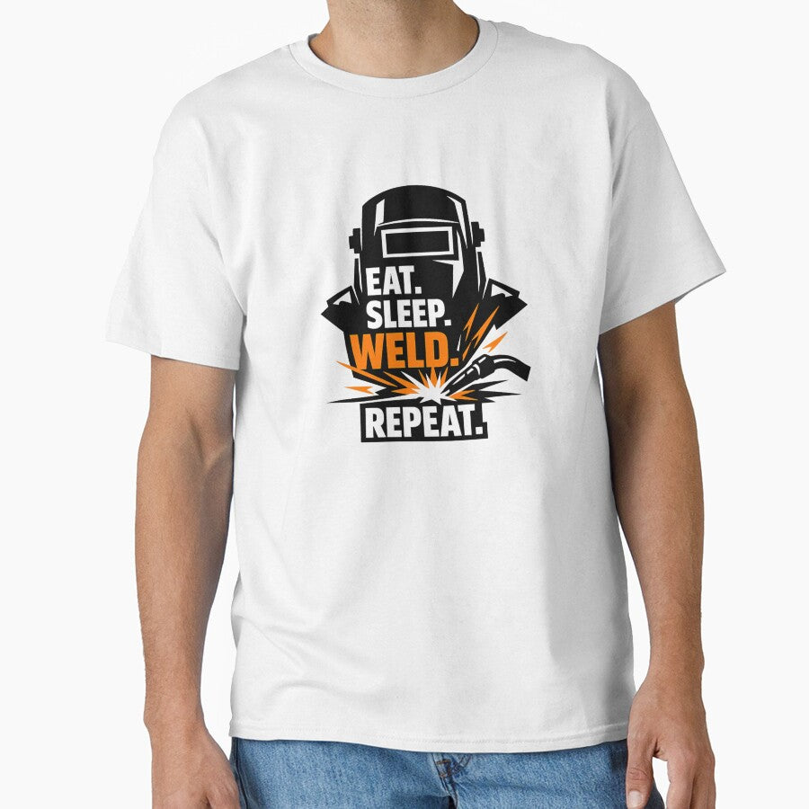 Eat Sleep Weld Repeat – Bold Welder Lifestyle Design by PNKDesigns