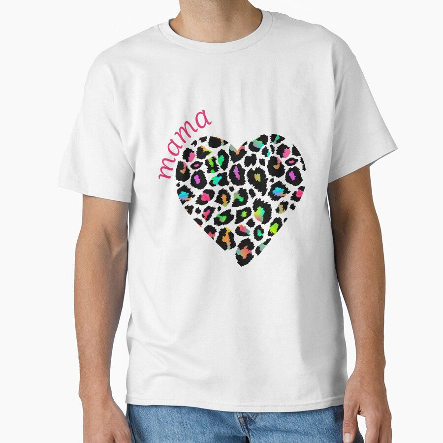 Mama Rainbow Leopard Heart - Bold Trendy Mom Gift by cabana.space