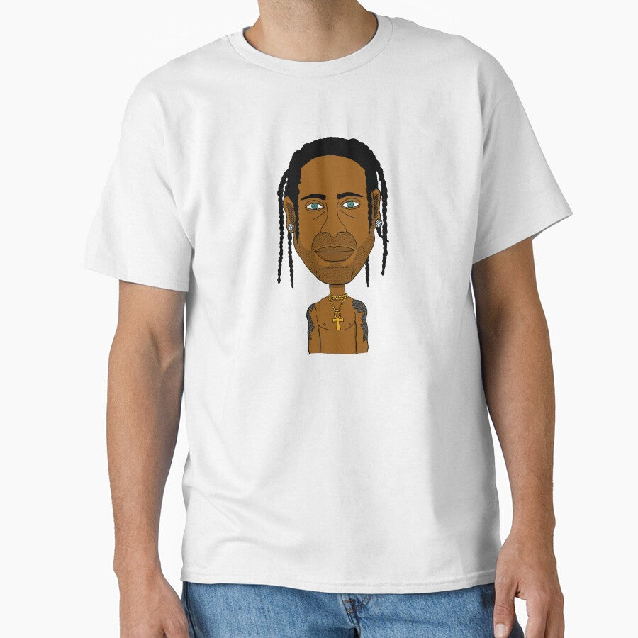 Cool Cartoon Black Guy with Dreads, Green Eyes and Gold Ankh Chain. by Eric Sintès Unisex