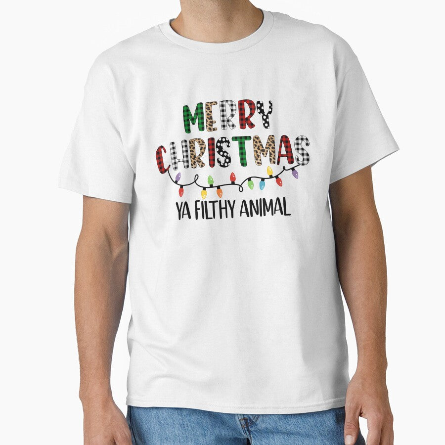 Merry Christmas ya filthy animal sublimation Christmas Lights by OscarBernal
