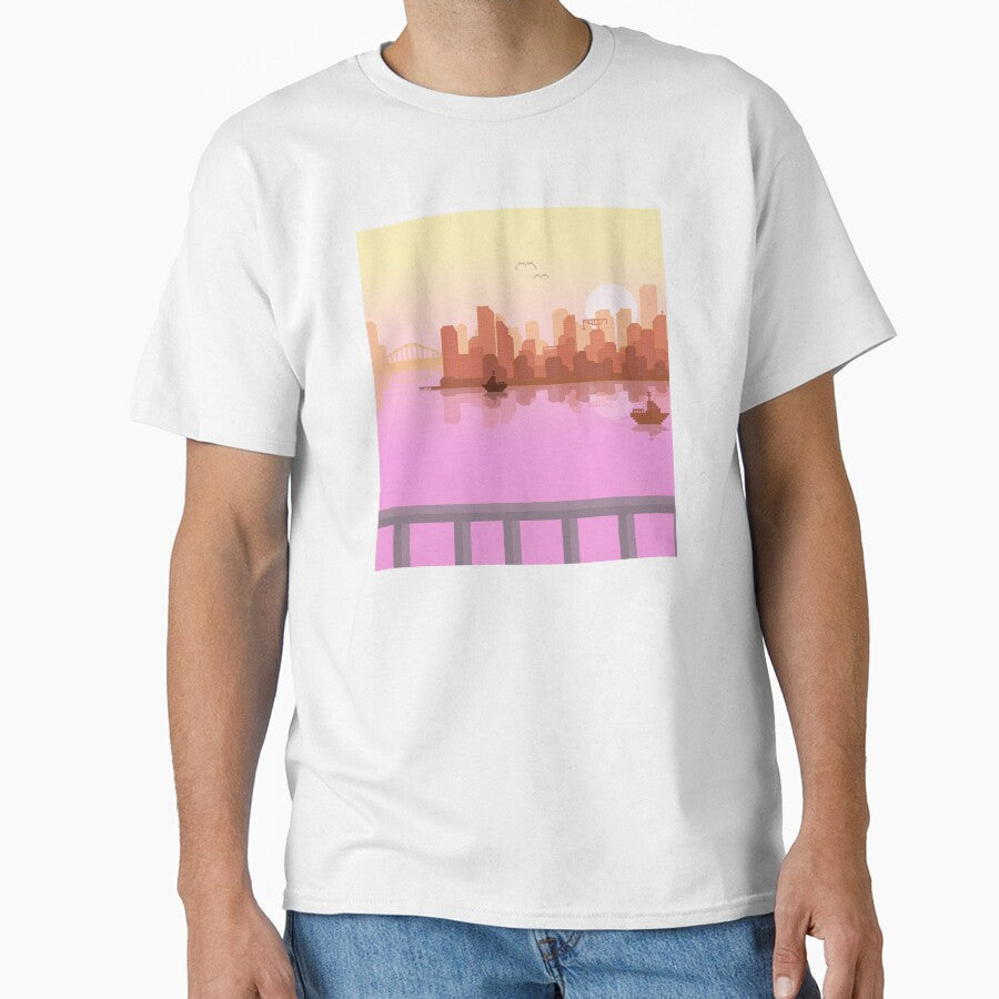 Pixel Art Ocean City by SoulButler Unisex