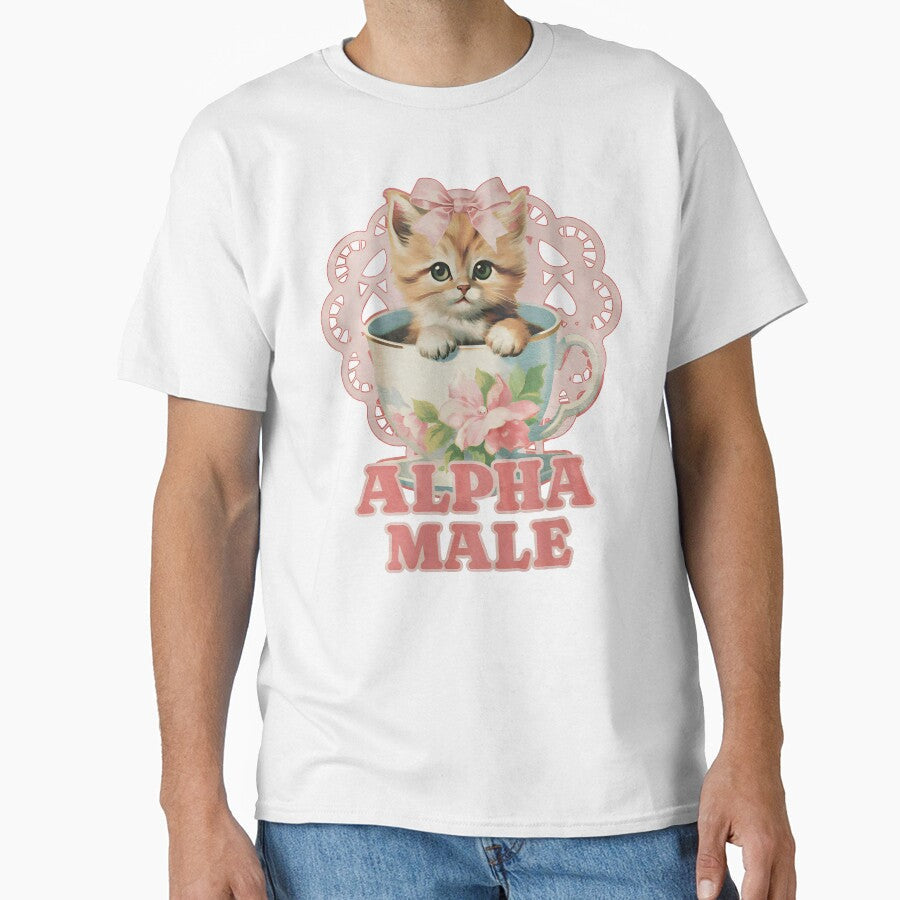 Alpha Male Funny Kitten Tshirt, Funny Cat Meme Shirt by DuneHaicna Unisex