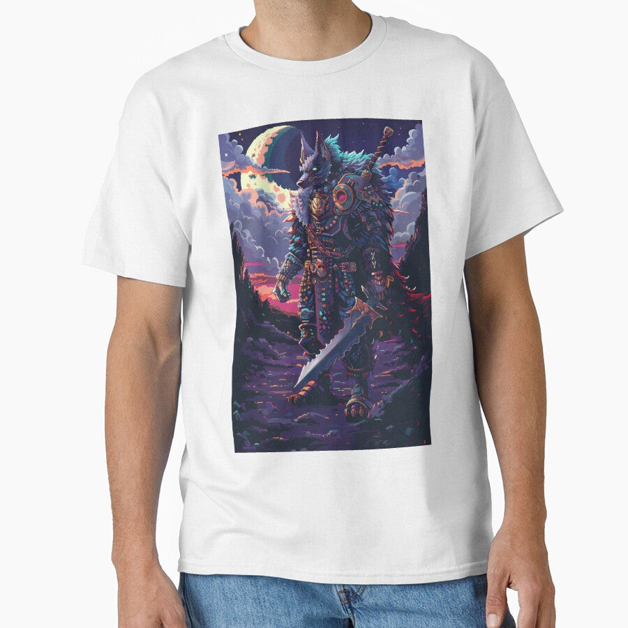 Wolf Knight Pixel Art by Kaos-Bit Unisex