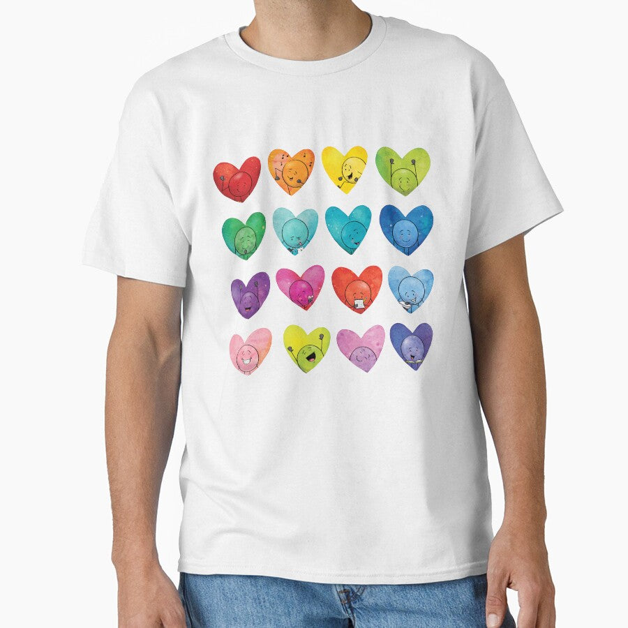 Rainbow Hearts Dot Dudes by SarahPecorino