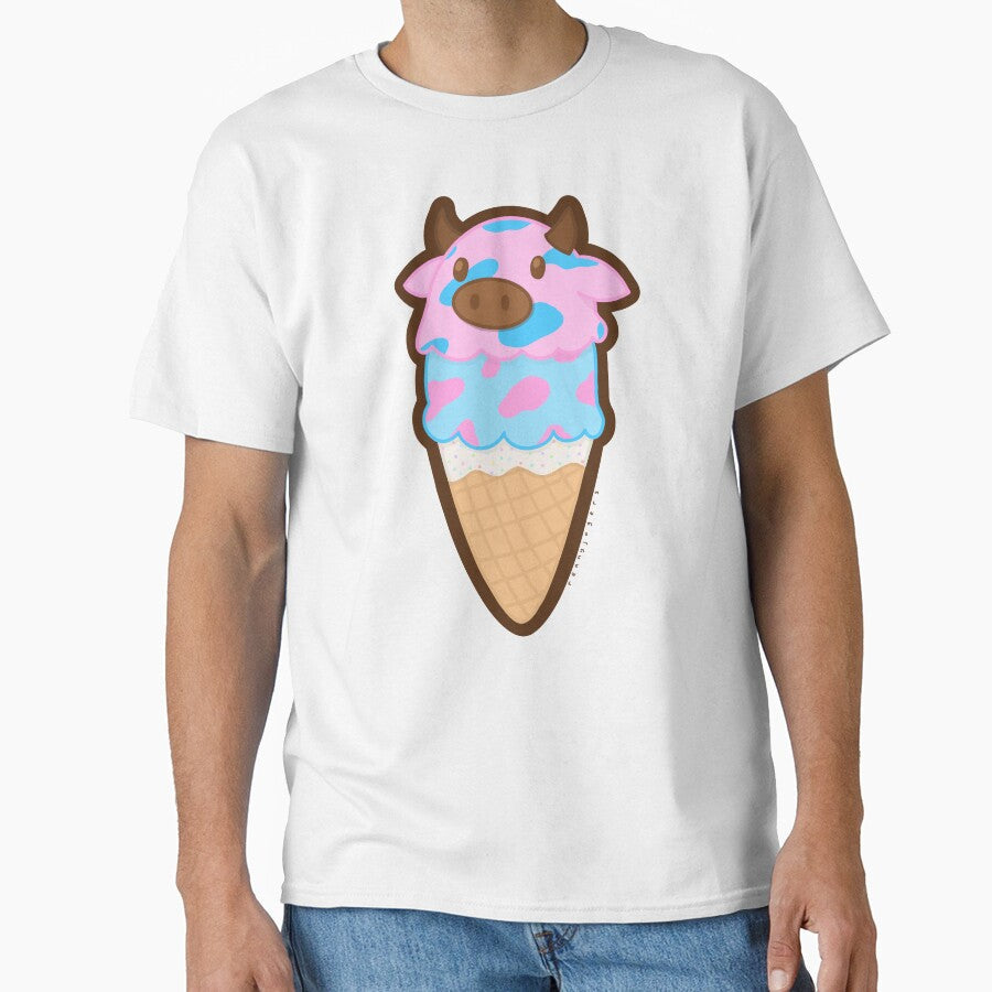 Cotton Candy Ice Cream Cow by Jenny Rogers Unisex