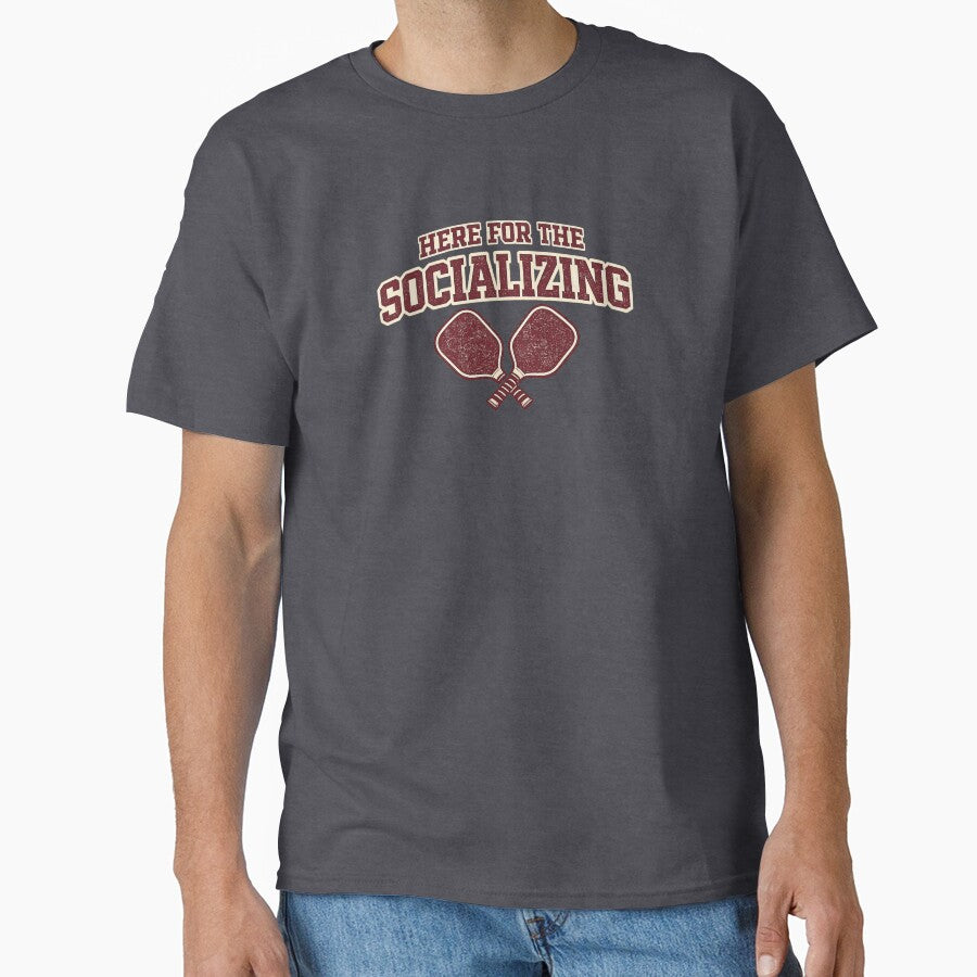 Here for the Socializing Funny Pickleball Design by EastEndTownie
