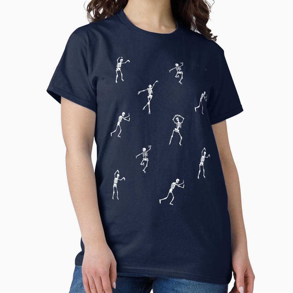 Dancing Skeleton Halloween Pattern by Ceylo Art
