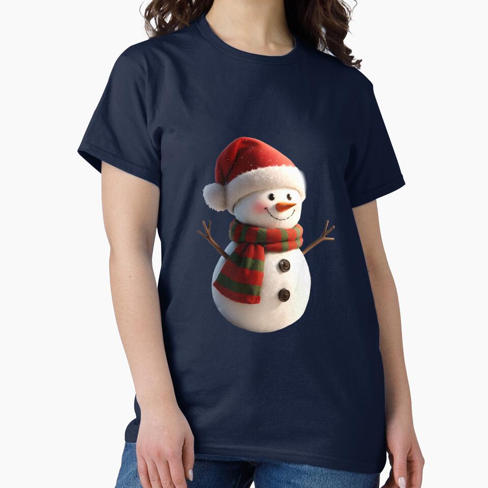 Jolly Snowman with Carrot Nose & Coal Smile by christmas-xmas