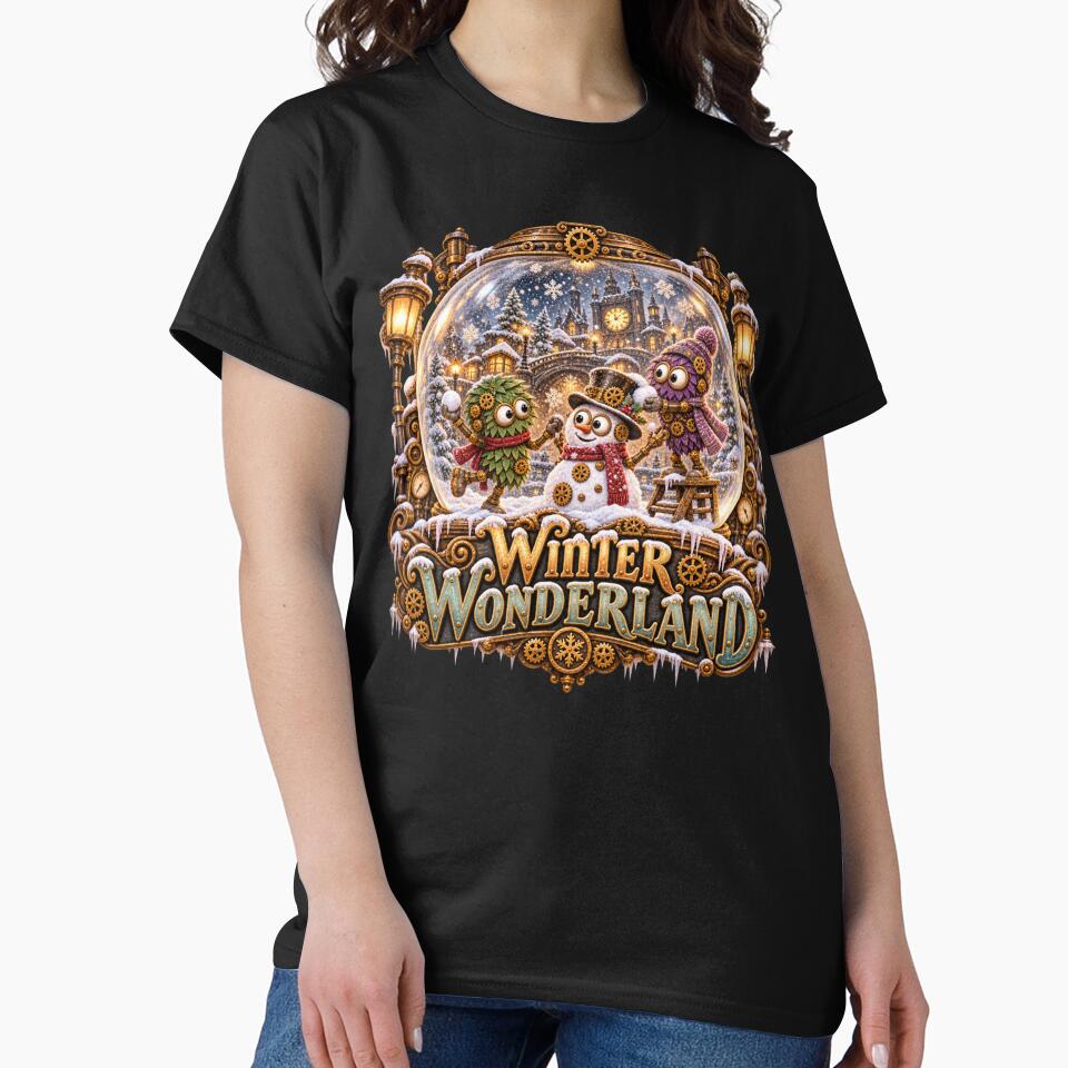Snow Globe Winter Wonderland, Steampunk Christmas Art by TheThinglings